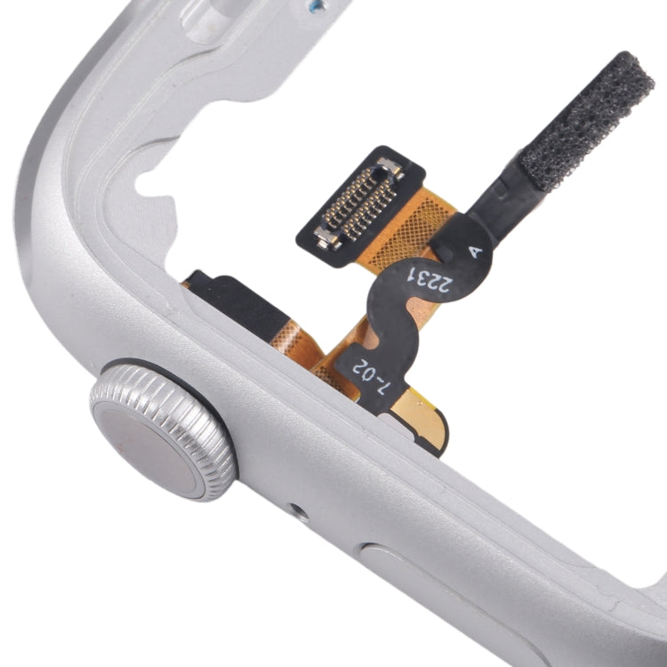 For Apple Watch Series  8 / 9 41MM LTE Aluminium Alloy Middle Frame Bezel Plate with Crown Spin Axis Flex Cable(Silver)
