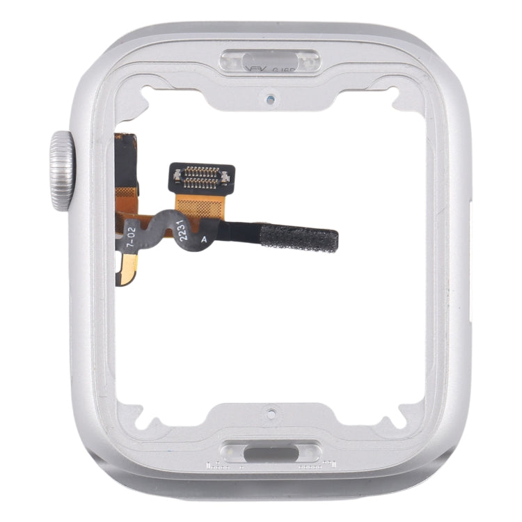 For Apple Watch Series  8 / 9 41MM GPS Aluminium Alloy Middle Frame Bezel Plate with Crown Spin Axis Flex Cable(Silver)