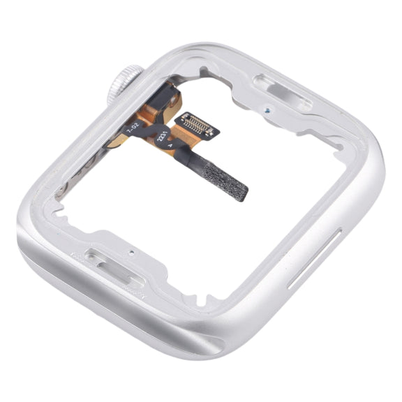 For Apple Watch Series  8 / 9 41MM GPS Aluminium Alloy Middle Frame Bezel Plate with Crown Spin Axis Flex Cable(Silver)