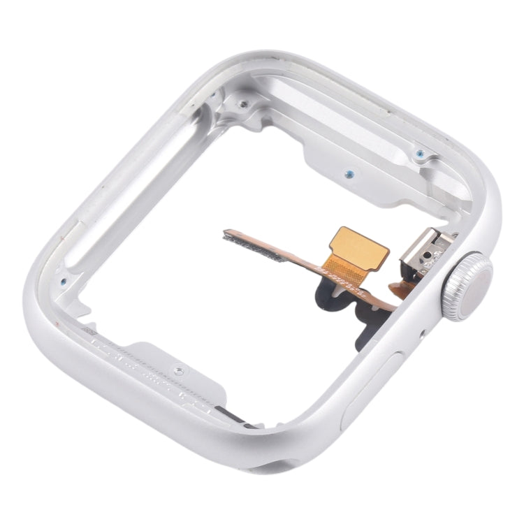 For Apple Watch Series  8 / 9 41MM GPS Aluminium Alloy Middle Frame Bezel Plate with Crown Spin Axis Flex Cable(Silver)