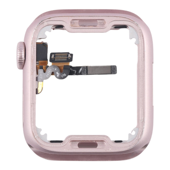 For Apple Watch Series 9 41MM LTE Aluminium Alloy Middle Frame Bezel Plate with Crown Spin Axis Flex Cable(Pink)