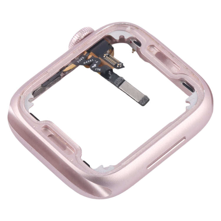 For Apple Watch Series 9 41MM LTE Aluminium Alloy Middle Frame Bezel Plate with Crown Spin Axis Flex Cable(Pink)