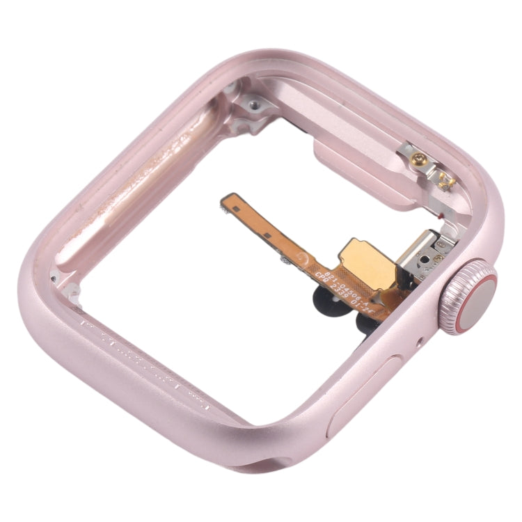For Apple Watch Series 9 41MM LTE Aluminium Alloy Middle Frame Bezel Plate with Crown Spin Axis Flex Cable(Pink)