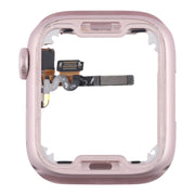 For Apple Watch Series 9 45MM LTE Aluminium Alloy Middle Frame Bezel Plate with Crown Spin Axis Flex Cable(Pink)