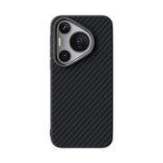 For Huawei Pura 70 ABEEL C Carbon Fiber Series 6D Micro Relief MagSafe Phone Case(Black)