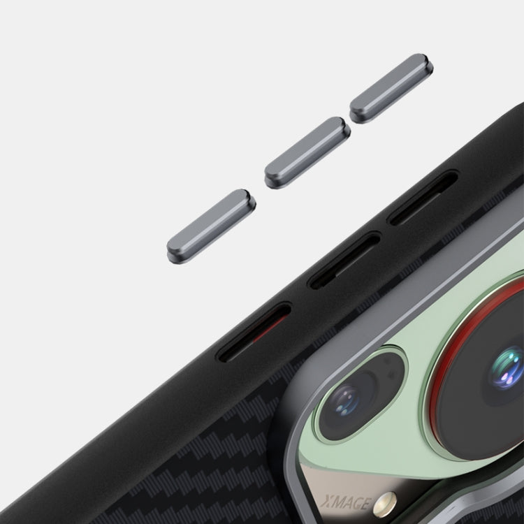 For Huawei Pura 70 ABEEL C Carbon Fiber Series 6D Micro Relief MagSafe Phone Case(Black)