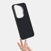 For Huawei Pura 70 ABEEL C Carbon Fiber Series 6D Micro Relief MagSafe Phone Case(Black)