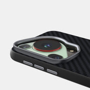 For Huawei Pura 70 ABEEL C Carbon Fiber Series 6D Micro Relief MagSafe Phone Case(Black Grey)