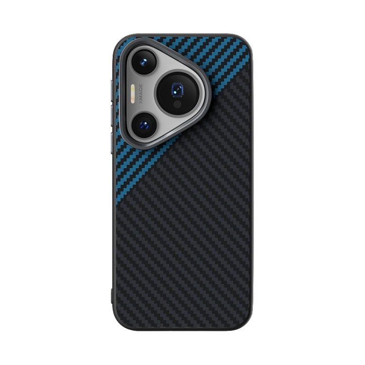 For Huawei Pura 70 Pro / 70 Pro+ ABEEL C Carbon Fiber Series 6D Micro Relief MagSafe Phone Case(Black Blue)