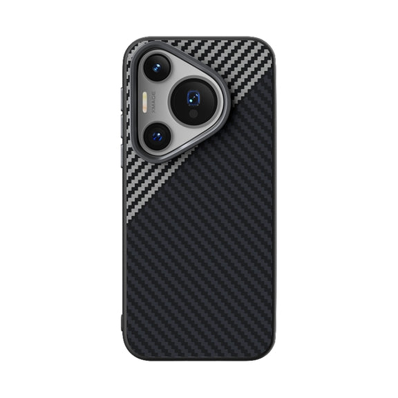 For Huawei Pura 70 Pro / 70 Pro+ ABEEL C Carbon Fiber Series 6D Micro Relief MagSafe Phone Case(Black Grey)