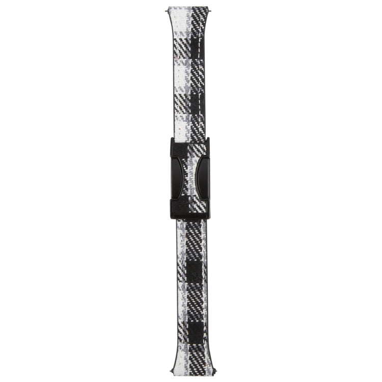 20mm Universal Slim Magnetic Buckle Napped Fabric Leather Watch Band(Grey)