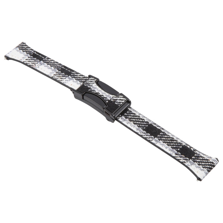 20mm Universal Slim Magnetic Buckle Napped Fabric Leather Watch Band(Grey)
