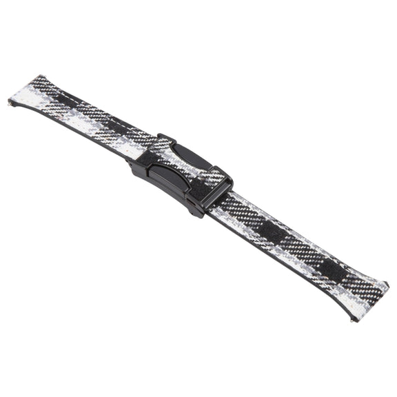 20mm Universal Slim Magnetic Buckle Napped Fabric Leather Watch Band(Grey)