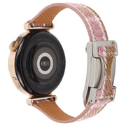 22mm Universal Slim Magnetic Buckle Napped Fabric Leather Watch Band(Pink)