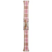 22mm Universal Slim Magnetic Buckle Napped Fabric Leather Watch Band(Pink)