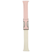 18mm Universal Slim Magnetic Buckle Genuine Leather Watch Band(Pink Beige)
