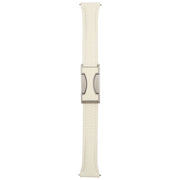 18mm Universal Slim Magnetic Buckle Genuine Leather Watch Band(Beige)