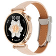 18mm Universal Slim Magnetic Buckle Genuine Leather Watch Band(Plain Weave Apricot) - free shipping - PMc TechLife - Order now!