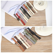 18mm Universal Slim Magnetic Buckle Genuine Leather Watch Band(Plain Weave Grey)