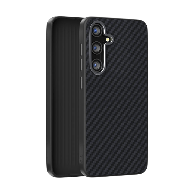 For Samsung Galaxy S25 5G / S24 5G ABEEL C Carbon Fiber Series 6D Micro Relief MagSafe Phone Case(Black)
