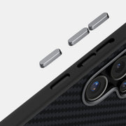 For Samsung Galaxy S25 5G / S24 5G ABEEL C Carbon Fiber Series 6D Micro Relief MagSafe Phone Case(Black)