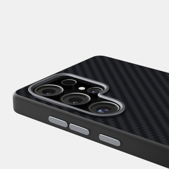 For Samsung Galaxy S25 5G / S24 5G ABEEL C Carbon Fiber Series 6D Micro Relief MagSafe Phone Case(Black)