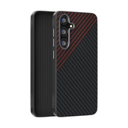 For Samsung Galaxy S25+ 5G / S24+ 5G ABEEL C Carbon Fiber Series 6D Micro Relief MagSafe Phone Case(Black Red)