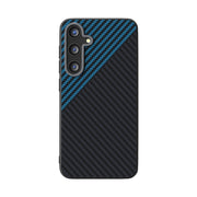For Samsung Galaxy S25+ 5G / S24+ 5G ABEEL C Carbon Fiber Series 6D Micro Relief MagSafe Phone Case(Black Blue)