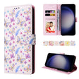 For Samsung Galaxy S25 5G Bronzing Painting RFID Leather Phone Case(Pansies) - Galaxy S25 5G Cases by PMC Jewellery | Online Shopping South Africa | PMC Jewellery | Buy Now Pay Later Mobicred