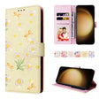 For Samsung Galaxy S25+ 5G Bronzing Painting RFID Leather Phone Case(Yellow Daisy) - Galaxy S25+ 5G Cases by PMC Jewellery | Online Shopping South Africa | PMC Jewellery | Buy Now Pay Later Mobicred