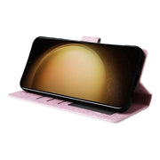 For Samsung Galaxy S25+ 5G Bronzing Painting RFID Leather Phone Case(Pansies)
