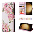 For Samsung Galaxy S25+ 5G Bronzing Painting RFID Leather Phone Case(Rose Flower) - Galaxy S25+ 5G Cases by PMC Jewellery | Online Shopping South Africa | PMC Jewellery | Buy Now Pay Later Mobicred