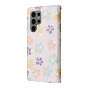For Samsung Galaxy S25 Ultra 5G Bronzing Painting RFID Leather Phone Case(Bloosoming Flower)