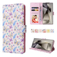For Samsung Galaxy S25 Ultra 5G Bronzing Painting RFID Leather Phone Case(Pansies) - Galaxy S25 Ultra 5G Cases by PMC Jewellery | Online Shopping South Africa | PMC Jewellery | Buy Now Pay Later Mobicred