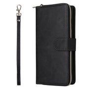 For Samsung Galaxy S25 Ultra 5G 9-Card Slots Zipper Wallet Bag Leather Phone Case(Black)