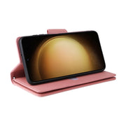 For Samsung Galaxy S25+ 5G Rivet Buckle 9 Cards Three Fold Leather Phone Case(Rose Gold)