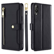 For Rakuten Hand 5G Sheep Texture Cross-body Zipper Wallet Leather Phone Case(Black) - More Brand by PMC TechLife | Online Shopping South Africa | PMC TechLife | Buy Now Pay Later Mobicred