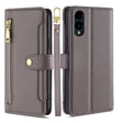 For Fujitsu Arrows We2 Sheep Texture Cross-body Zipper Wallet Leather Phone Case(Grey) - More Brand by PMC TechLife | Online Shopping South Africa | PMC TechLife | Buy Now Pay Later Mobicred