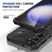 For Samsung Galaxy S25 5G MagSafe Magnetic Shockproof Phone Case with Ring Holder(Black)