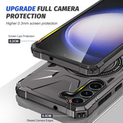 For Samsung Galaxy S25 5G MagSafe Magnetic Shockproof Phone Case with Ring Holder(Dark Grey)