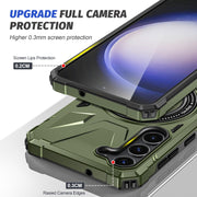 For Samsung Galaxy S25+ 5G MagSafe Magnetic Shockproof Phone Case with Ring Holder(Dark Green)