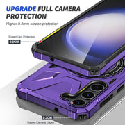 For Samsung Galaxy S25+ 5G MagSafe Magnetic Shockproof Phone Case with Ring Holder(Purple)