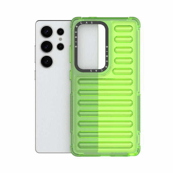 For Samsung Galaxy S25 Ultra 5G High Transparency TPU Hybrid PC Airbag Phone Case(Transparent Green)