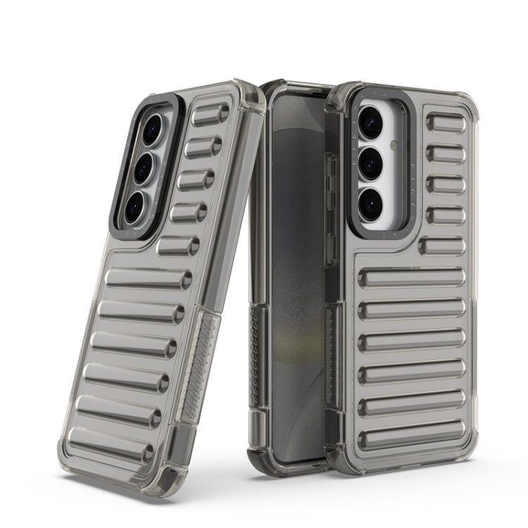 For Samsung Galaxy S25 5G High Transparency TPU Hybrid PC Airbag Phone Case(Transparent Black)