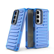 For Samsung Galaxy S25 5G High Transparency TPU Hybrid PC Airbag Phone Case(Transparent Blue)