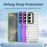 For Samsung Galaxy S25+ 5G High Transparency TPU Hybrid PC Airbag Phone Case(Pink)