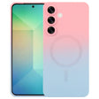 For Samsung Galaxy S25 5G Liquid TPU Silicone Gradient MagSafe Phone Case(Pink Blue) - Galaxy S25 5G Cases by PMC TechLife | Online Shopping South Africa | PMC TechLife | Buy Now Pay Later Mobicred
