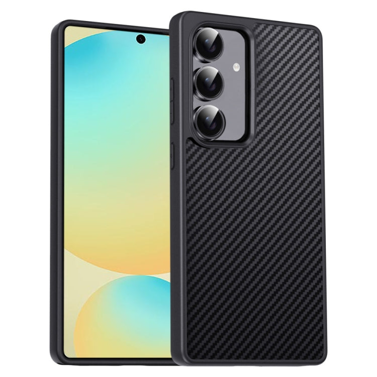 For Samsung Galaxy S25+ 5G Pita Series TPU + PC Texture Phone Case(Black)