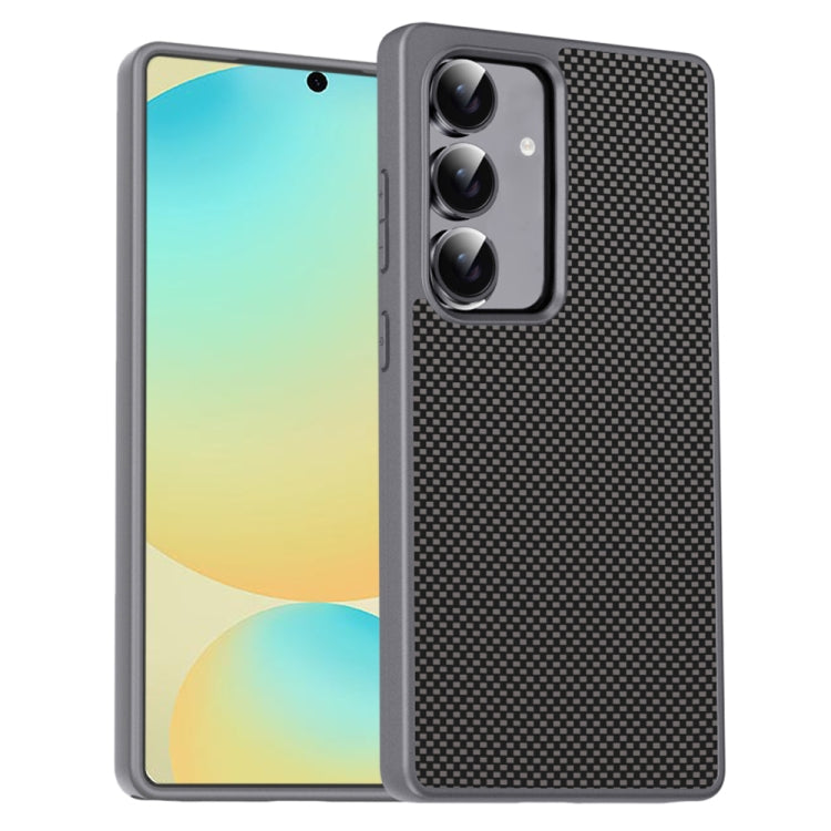 For Samsung Galaxy S25+ 5G Pita Series TPU + PC Texture Phone Case(Grey)
