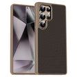 For Samsung Galaxy S25 Ultra 5G Pita Series TPU + PC Texture Phone Case(Gold) - Galaxy S25 Ultra 5G Cases by PMC TechLife | Online Shopping South Africa | PMC TechLife | Buy Now Pay Later Mobicred